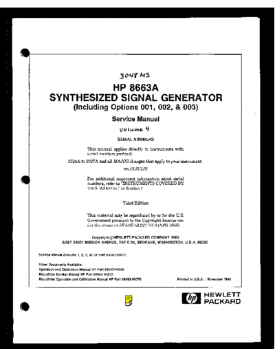 HP 8663A Service Vol 4