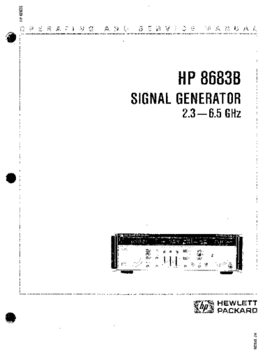 HP 8683B Operating