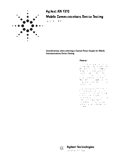 HP AN 1310 Application Note