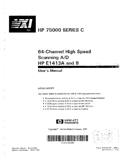 HP E1413B User
