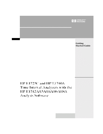 HP E1725C_252C E1740A Getting Started Guide