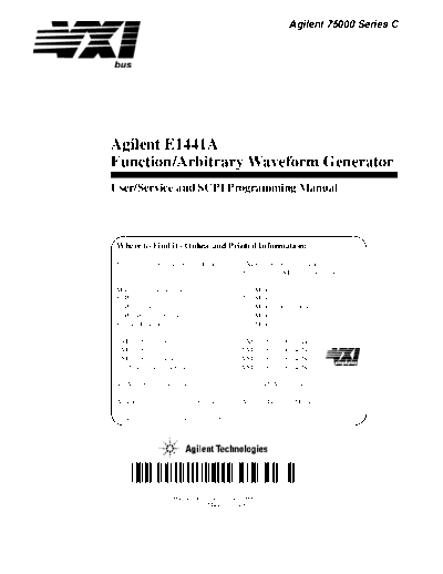 HP E1441A USER