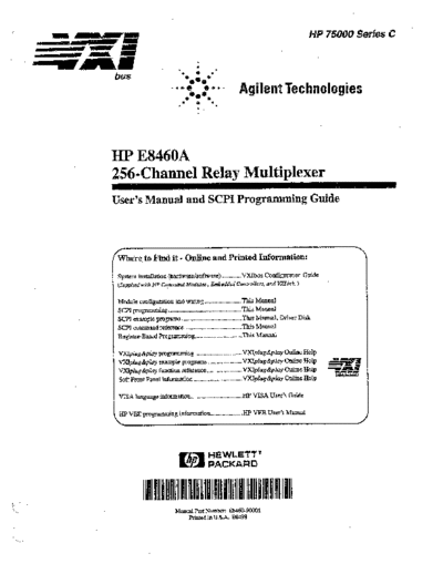 HP E8460A User & SCPI Program Guide