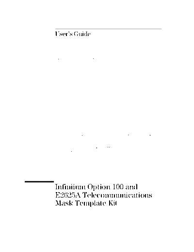 HP E2625A Infiniium Opt. 100 User