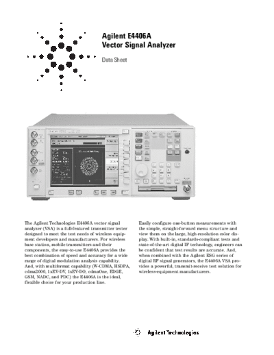HP E4406A VSA Data Sheet
