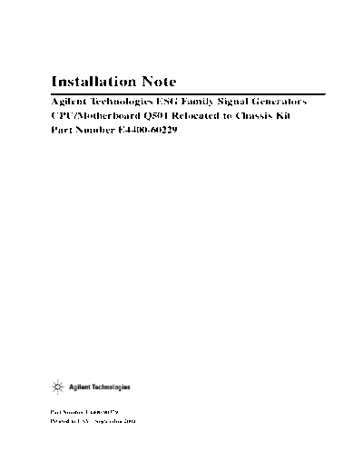 HP E4422B Installation Note