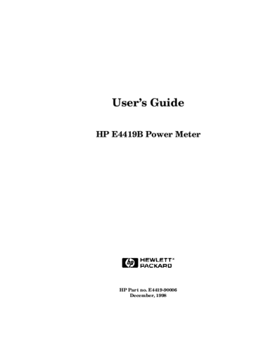 HP E4419B User