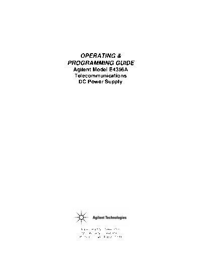 HP E4356A Operating & Programming