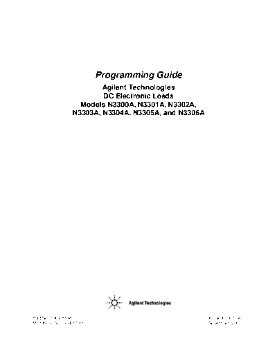 HP N3300A_252C 01A_252C 02A_252C 03A_252C 04A_252C 05A_252C 06A Programming Guide