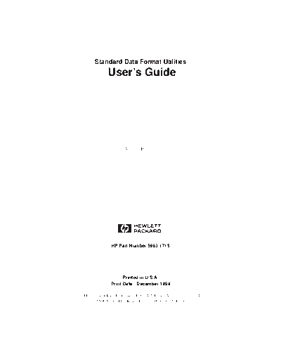HP SDF Utilities User