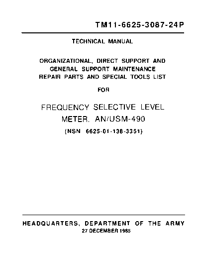 HP3586 Technical Manual