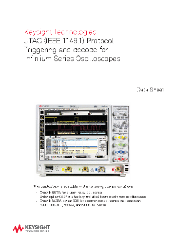 JTAG (IEEE 1149.1) Protocol Triggering and Decode for Infiniium Series Oscilloscopes - Data Sheet 5990-5831EN c20140825 [8]