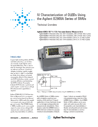 IV characterization of OLEDs using the Keysight B2911A 5990-6994EN c20130107 [5]
