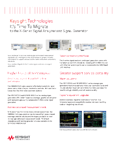 It_2527s Time To Migrate to the X-Series Signal Analyzer and Signal Generator - Product Fact Sheet 5991-4288EN c20140804 [2]