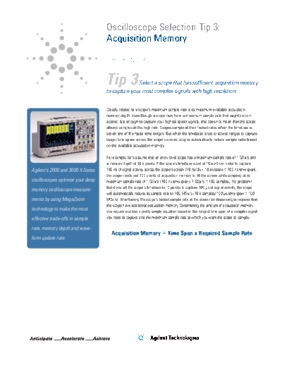 Oscilloscope Selection Tip 3_ Acquisition Memory 5990-6735EN c20130402 [2]