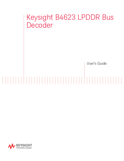 LPDDR_Decoder B4623B LPDDR Bus Decoder User Guide [70]