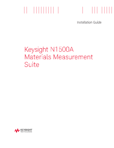 N1500-90001 N1500A Materials Measurement Suite Installation Guide c20140808 [200]
