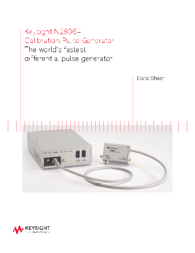 N2806A Calibration Pulse Generator - Data Sheet 5991-0311EN c20140603 [10]