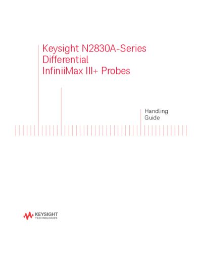 N2830A-Series Differential InfiniiMax III + Probes Handling Guide N2830-97001 [14]