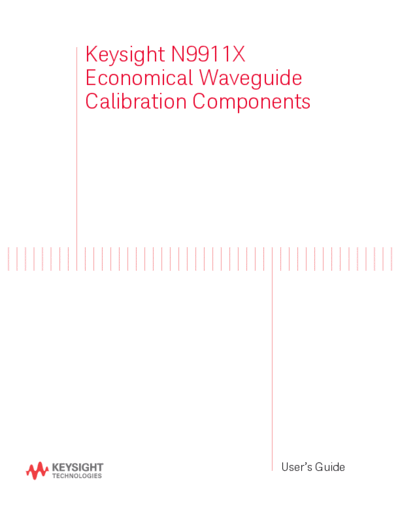 N9911-90002 User_2527s Guide for N9911X Economical Waveguide Calibration Components [80]