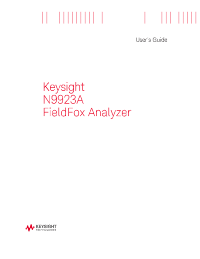 N9923-90001 N9923A FieldFox Analyzer User_2527s Guide c20140929 [171]