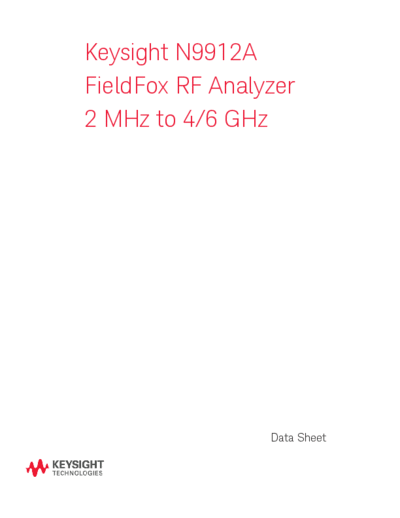 N9912-90006 N9912A FieldFox RF Analyzer - Data Sheet [31]
