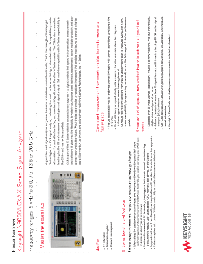 N9000A CXA X-Series Signal Analyzer - Product Fact Sheet 5990-4955EN c20140609 [2]