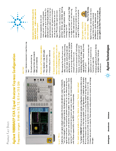 N9000AEP CXA Signal Analyzer Express Configuration - Product Fact Sheet 5990-6912EN [2]