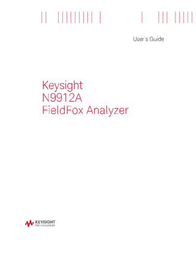 N9912-90001 N9912A FieldFox Analyzer User_2527s Guide c20141104 [200]