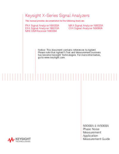 N9068-90011 N9068A & W9068A Phase Noise Measurement Application Measurement Guide [44]