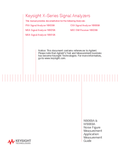 N9069-90006 N9069A & W9069A Noise Figure Measurement Guide [94]