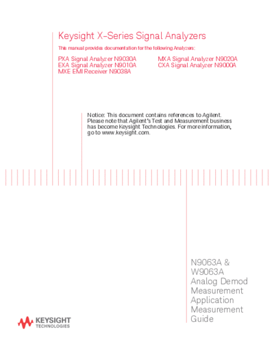 N9063-90006 N9063A & W9063A Analog Demod Measurement Application Measurement Guide [36]