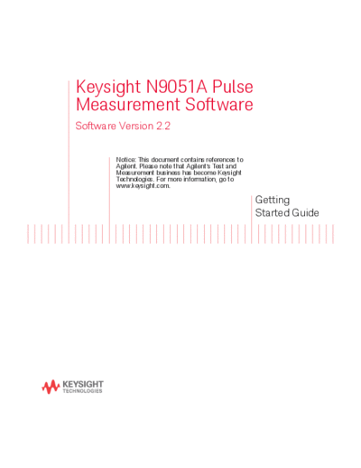N9051-90013 N9051A Pulse Measurement Software Getting Started Guide [52]