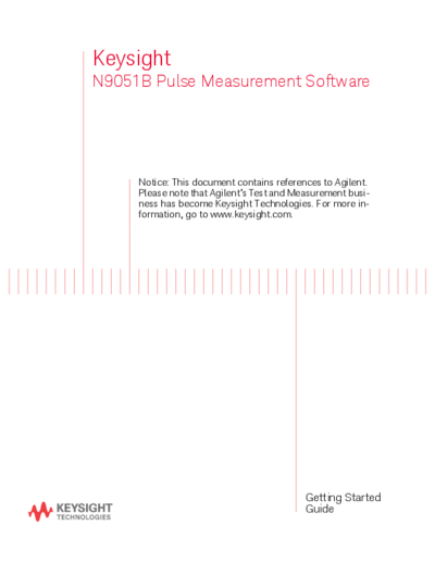 N9051-90016 N9051B Pulse Measurement Software Getting Started Guide [52]