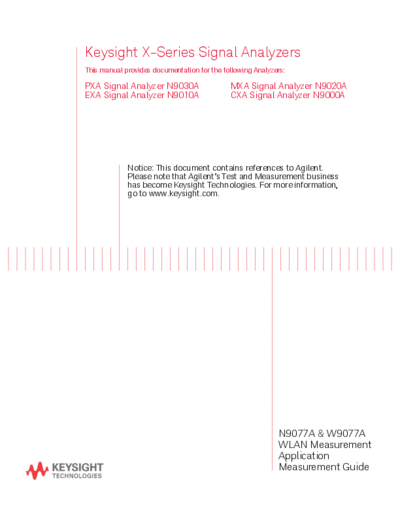 N9077-90004 N9077A & W9077A WLAN Measurement Application Measurement Guide [118]