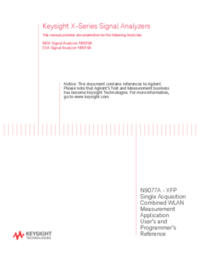 N9077-90001 N9077A-XFP Combined WLAN User_2527s and Programmer_2527s Reference c20140905 [410]