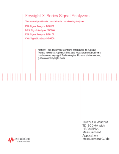 N9079-90005 N9079A & W9079A TD-SCDMA and HSDPA 8PSK Measurement Application Measurement Guide [117]