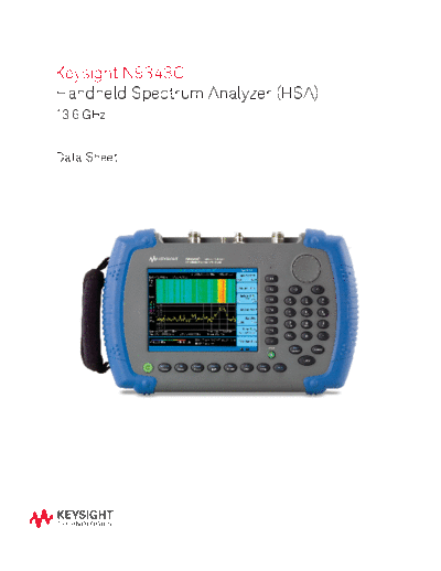 N9343C Handheld Spectrum Analyzer (HSA) 13.6 GHz - Data Sheet 5990-7499EN c20140929 [10]