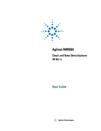 N4968A Clock and Data Demultiplexer 44 Gb s - User_2527s Guide N4968-91021 [26]