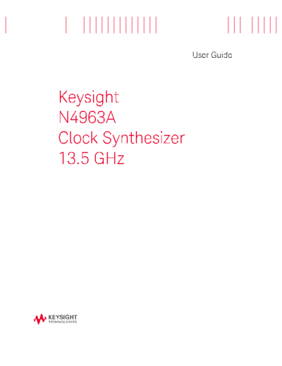 N4963-91021 N4963A Clock Synthesizer 13.5 GHz - User_2527s Guide [76]