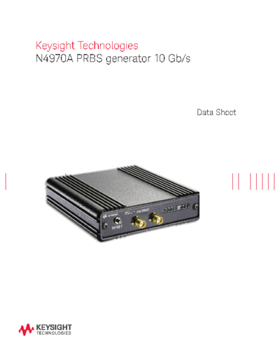 N4970A PRBS generator 10 Gb s - Data Sheet 5991-0723EN c20141126 [6]