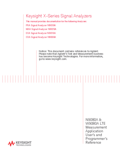 N9080-90005 N9080A LTE User_2527s and Programmer_2527s Reference [2944]