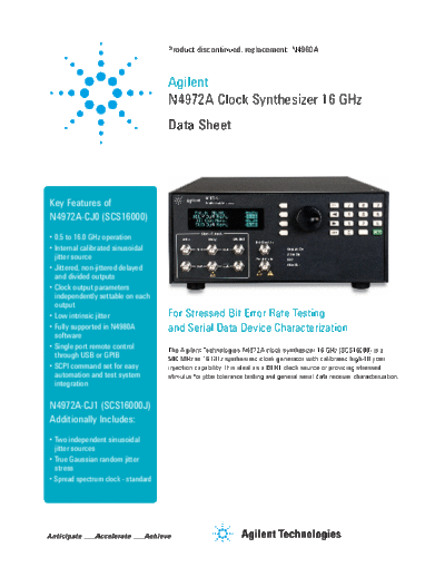 N4972A Clock Synthesizer 16 GHz - Data Sheet 5991-0710EN c20130711 [11]
