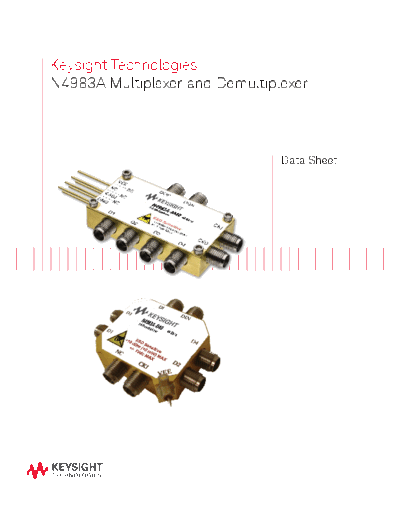N4983A Multiplexer and Demultiplexer - Data Sheet 5991-0705EN c20141122 [14]