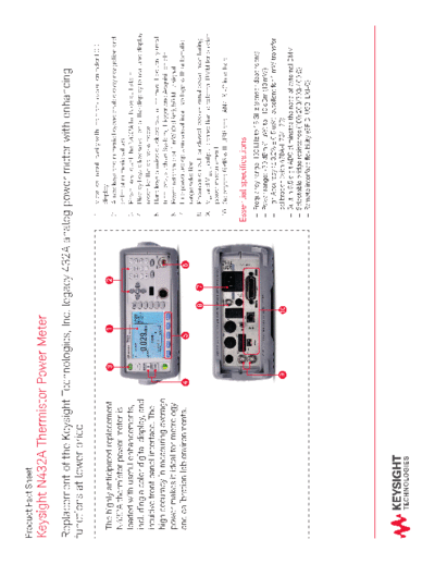 N432A Thermistor Power Meter - Product Fact Sheet 5990-5633EN c20140622 [2]