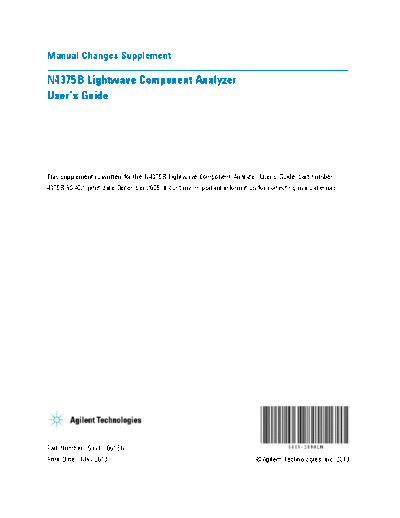 N4375B Lightwave Component Analyzer - User_2527s Guide - Manual Changes Supplement 5991-3000EN [5]
