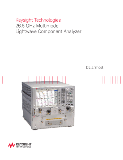 N4376D 26.5 GHz Multimode Lightwave Component Analyzer - Data Sheet 5991-0440EN c20140603 [18]