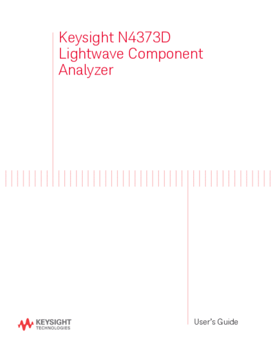N4373D Lightwave Component Analyzer User_2527s Guide 4373D-90A02 c20140620 [200]