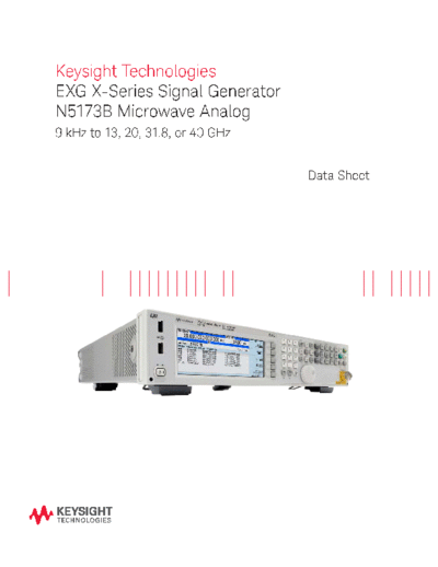 N5173B EXG X-Series Microwave Analog Signal Generator - Data Sheet 5991-3132EN c20141030 [20]