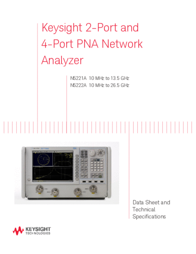 N5221-90001 Data Sheet and Technical Specifications_252C N5221A and N5222A 2-Port and 4-Port PNA Network Analyzers c20141018 [98]